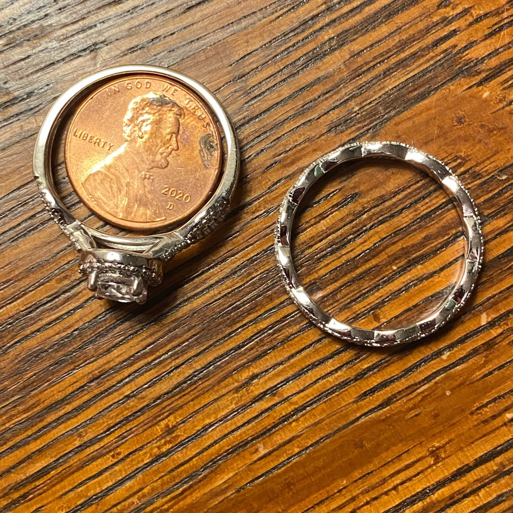 NWT Modern Gents “Grace” and “Sadie”  silver rings size 11.5 - Picture 3 of 5